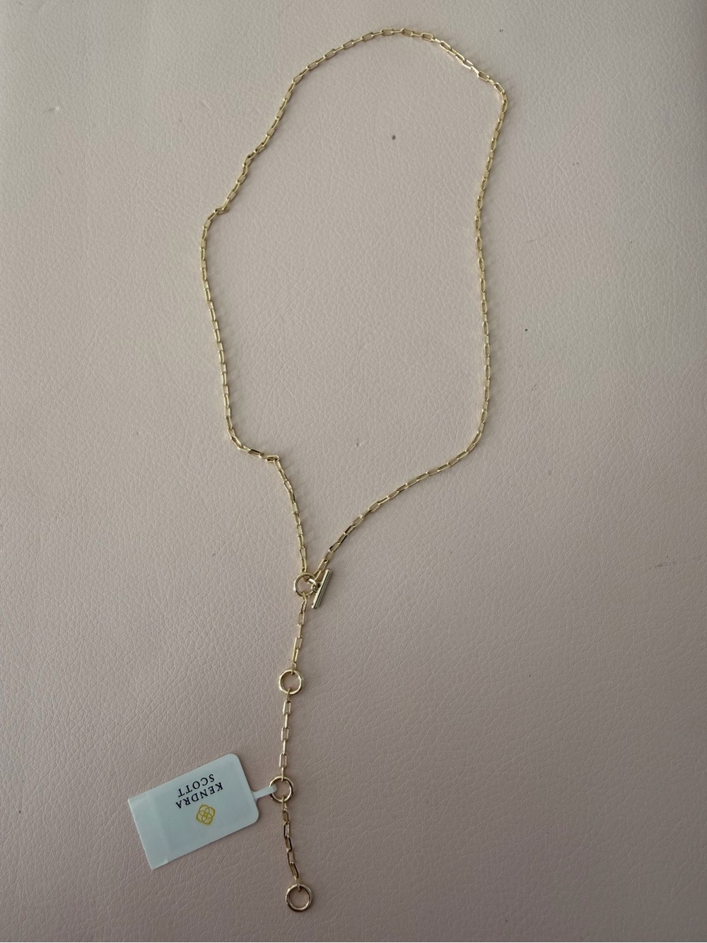 NWT Kendra Scott Andi Y Chain Necklace in Gold